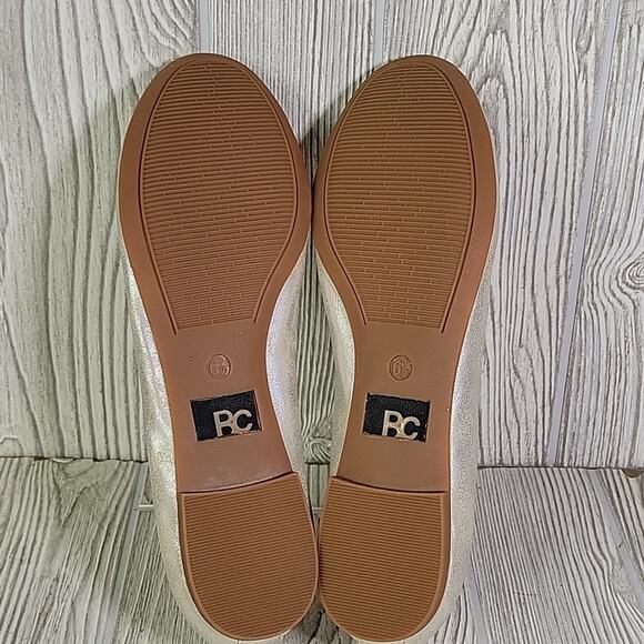 BC Have A Heart Metallic Ankle Strap Ballet Flats Womens Size 6.5 NEW - Picture 7 of 10